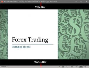 Reading View in PowerPoint 365 for Windows