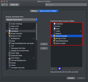 Reset, Export, and Import QAT Customizations in PowerPoint 365 for Mac