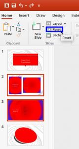 Reset Slides in PowerPoint 2016 for Mac
