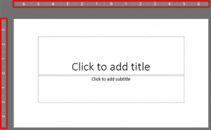 Rulers in PowerPoint 2016 for Windows
