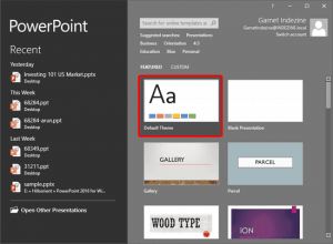 Set Standard 4:3 Aspect Ratio as Default in PowerPoint 2016 for Windows