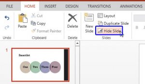 Hide/Unhide Slides in PowerPoint Online