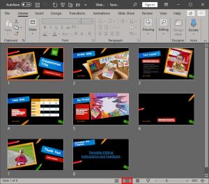 Slide Sorter View in PowerPoint 365 for Windows