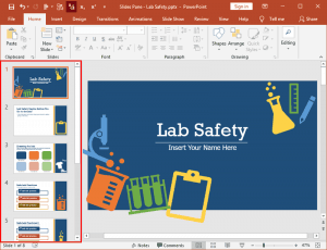 Slides Pane in PowerPoint 2019 for Windows