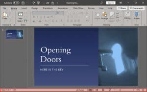 Status Bar in PowerPoint 365 for Windows