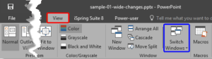 Switch Views Between Multiple Presentations in PowerPoint 2016 for Windows