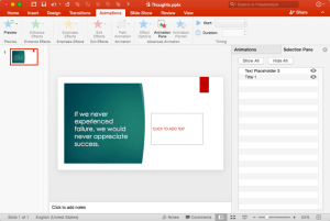 Task Pane in PowerPoint 2016 for Mac
