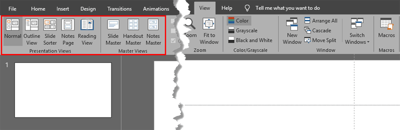 Views In PowerPoint 2019 For Windows Views In PowerPoint 2019 For Windows
