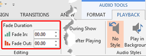 Learn PowerPoint 2013 for Windows: Fade Effect for Audio Clips