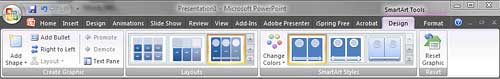 SmartArt Design tab