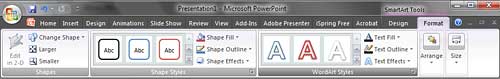 SmartArt Format tab