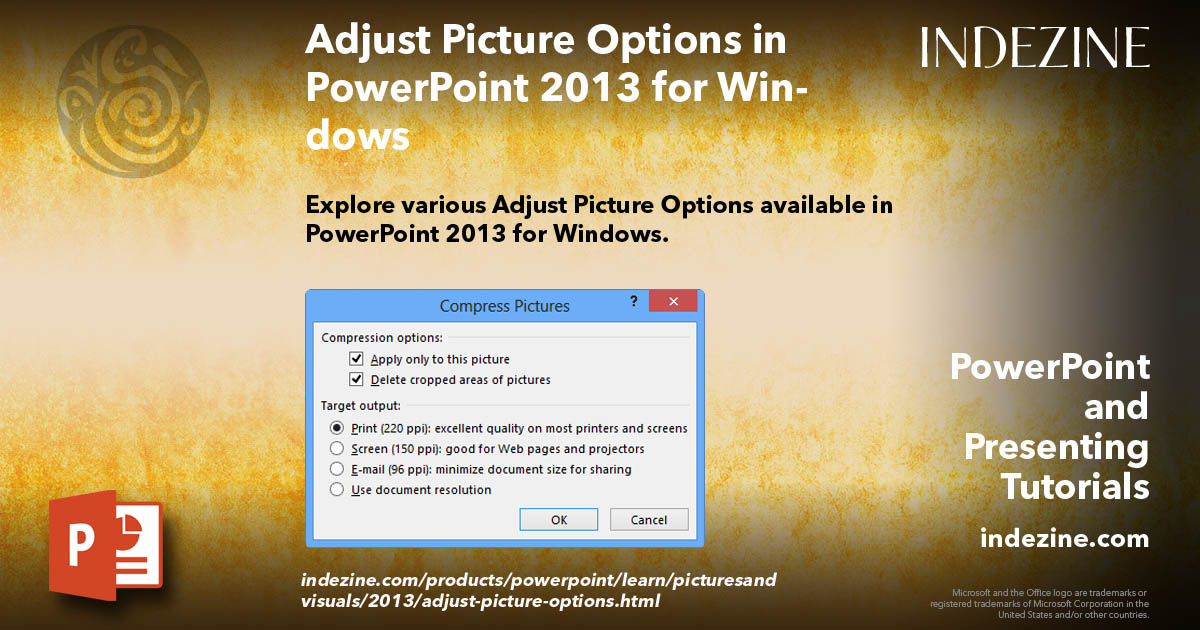 Adjust Picture Options in PowerPoint 2013 for Windows
