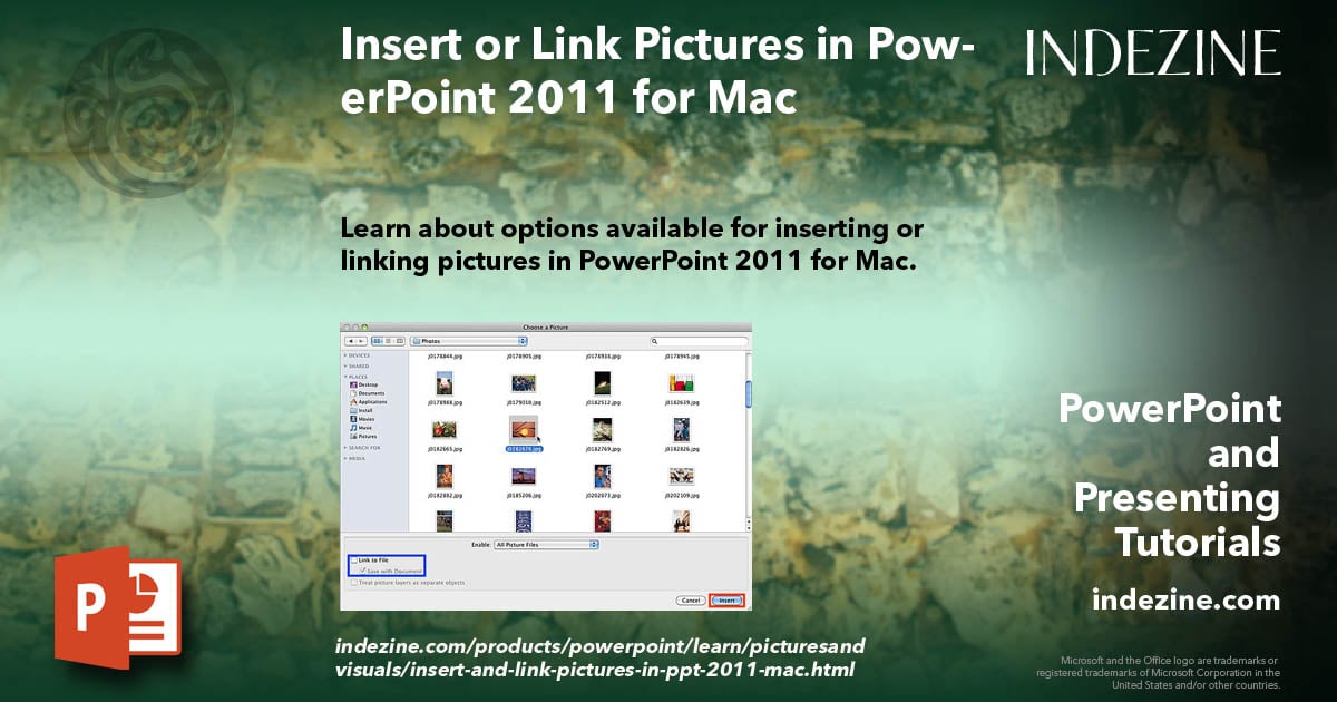 Insert or Link Pictures in PowerPoint 2011 for Mac