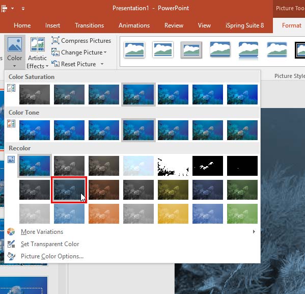 Recolor Picture Backgrounds in PowerPoint 2016