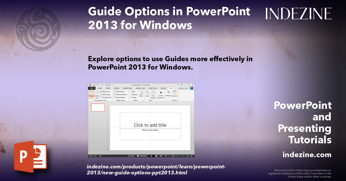 Guide Options in PowerPoint 2013 for Windows