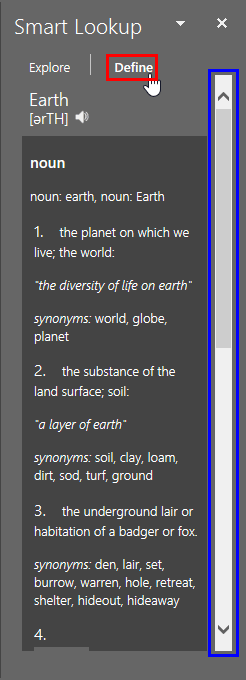 Smart Lookup in PowerPoint 2016 for Windows