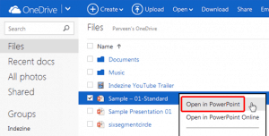 Open from OneDrive in PowerPoint for Windows