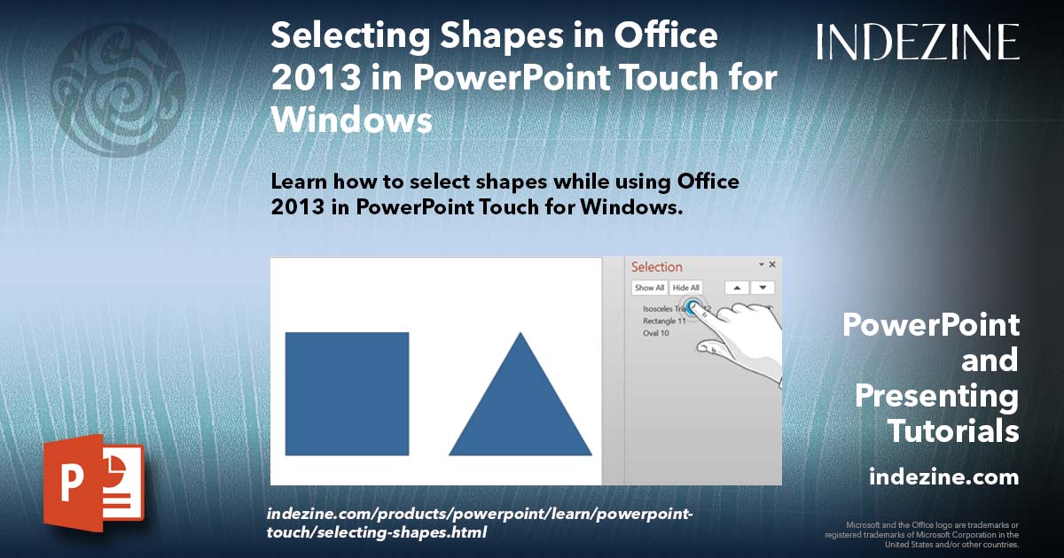 Selecting Shapes in Office 2013 in PowerPoint Touch for Windows