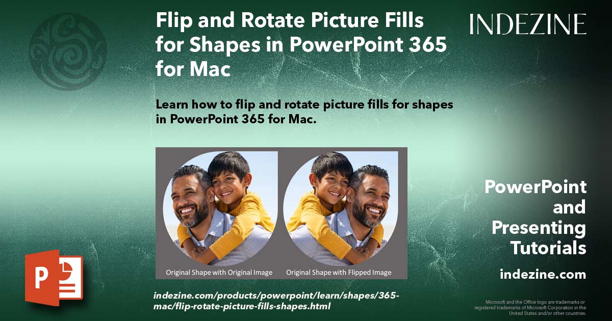Flip and Rotate Picture Fills for Shapes in PowerPoint 365 for Mac