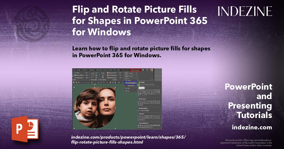 Flip and Rotate Picture Fills for Shapes in PowerPoint 365 for Windows