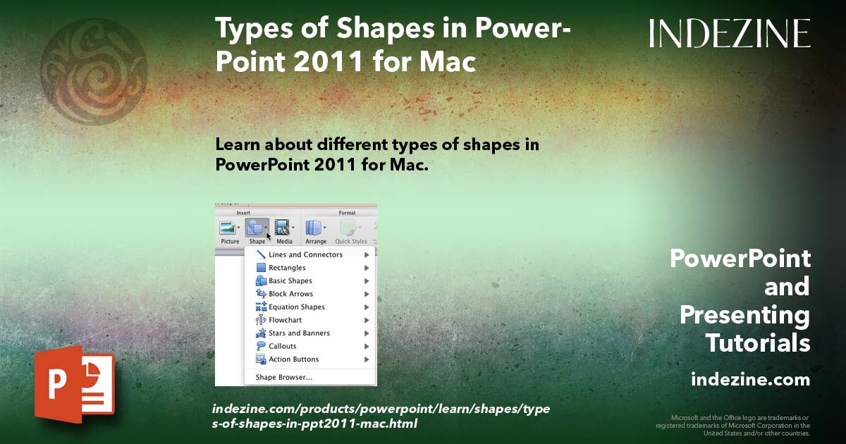 Types of Shapes in PowerPoint 2011 for Mac