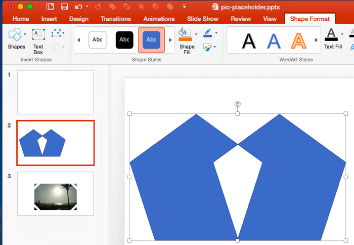 Shape Combine Command in PowerPoint 2016 for Mac