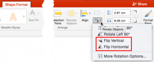 Flip Shapes in PowerPoint 2016 for Mac