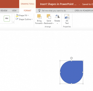 Insert Shapes in PowerPoint Online