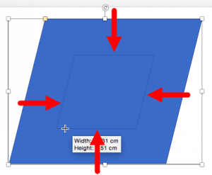 Resizing Shapes in PowerPoint 2016 for Mac