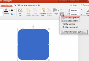 Rotate Shapes in PowerPoint 2016 for Mac