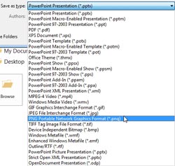 Exporting Graphic File Formats in PowerPoint 2013 for Windows