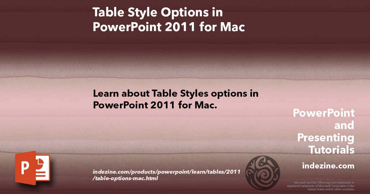Table Style Options in PowerPoint 2011 for Mac