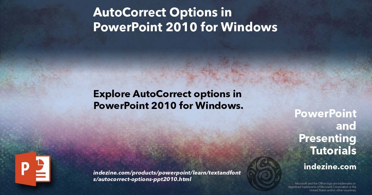 AutoCorrect Options In PowerPoint 2010 For Windows