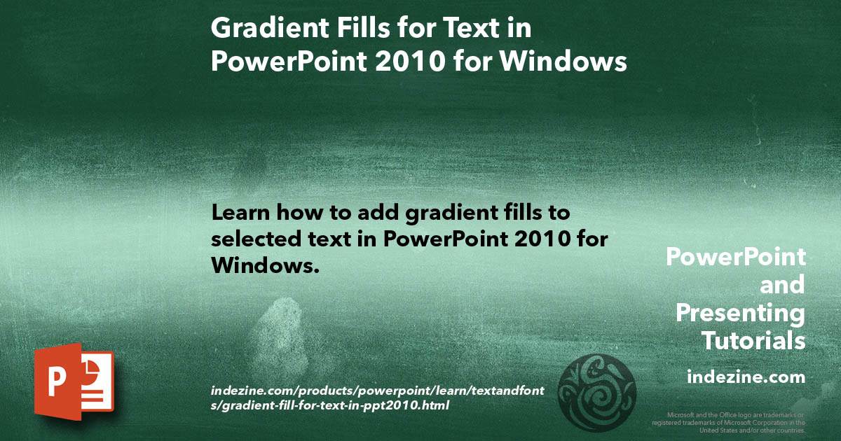 Gradient Fills for Text in PowerPoint 2010 for Windows
