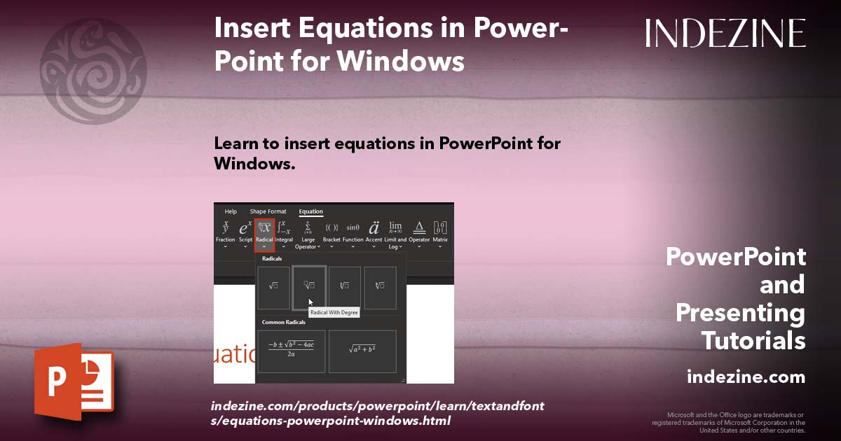 Insert Equations in PowerPoint for Windows
