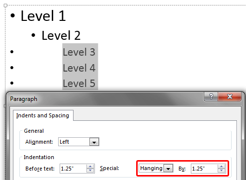 Set Text Indentation using Numerical Values in PowerPoint 2013 ...