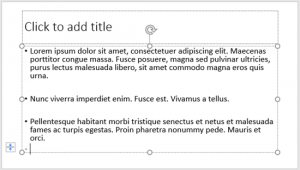 Insert Dummy Text in PowerPoint 2016 for Windows