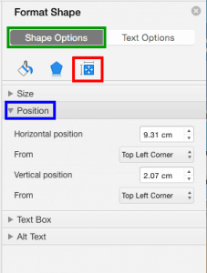 Reposition Text Boxes in PowerPoint 2016 for Mac