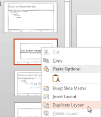 Learn PowerPoint 2013 for Windows: Duplicate, Rename, and Edit Slide Layouts