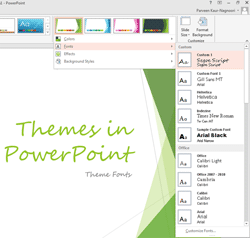 Learn PowerPoint 2013 for Windows: Theme Fonts