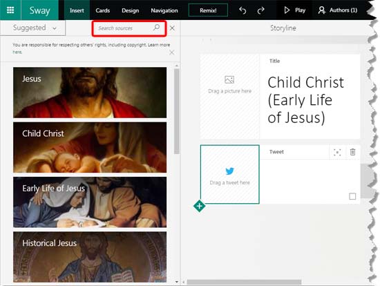 Tweet Cards in Sway